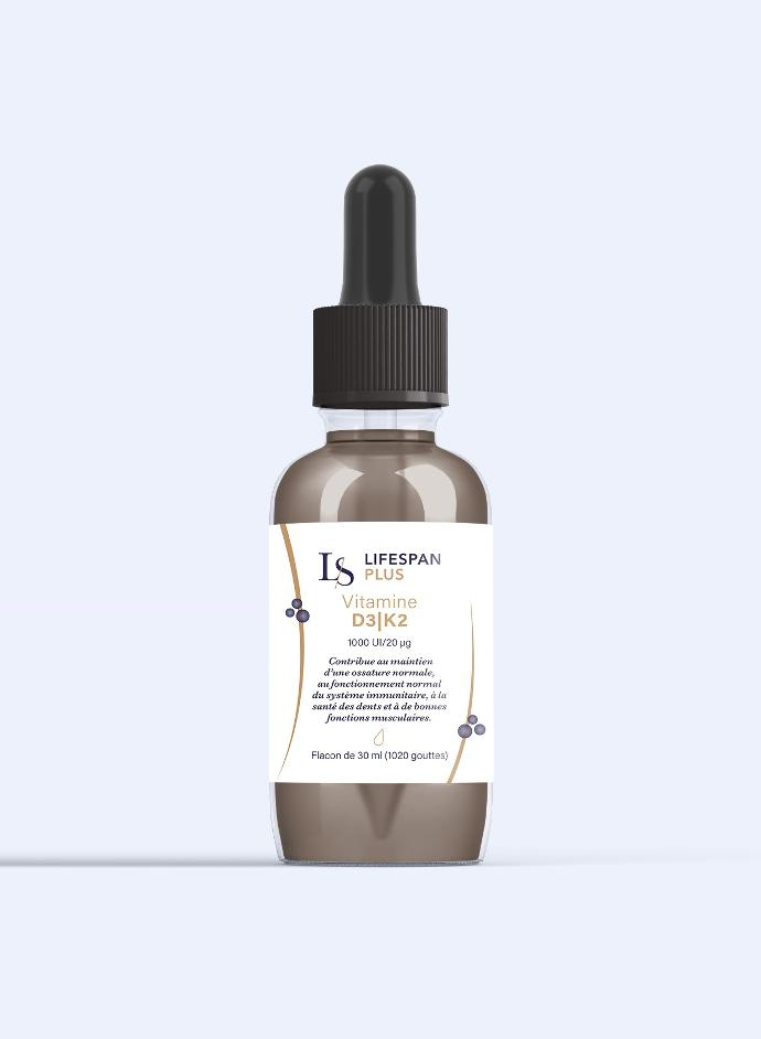 Vitamine D3 K2 laboratoire LifeSpan PLus