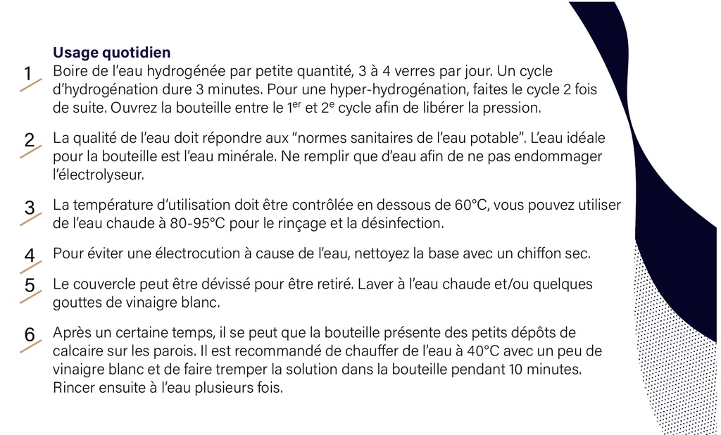 YDROGEN2o - Générateur d'eau hydrogénée portable