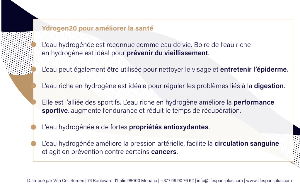 YDROGEN2o - Générateur d'eau hydrogénée portable